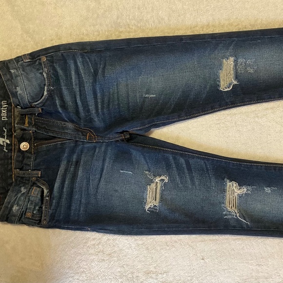 Pre-owned 7 for all mankind Jeans, Boys size 10, Blue. - Picture 1 of 5